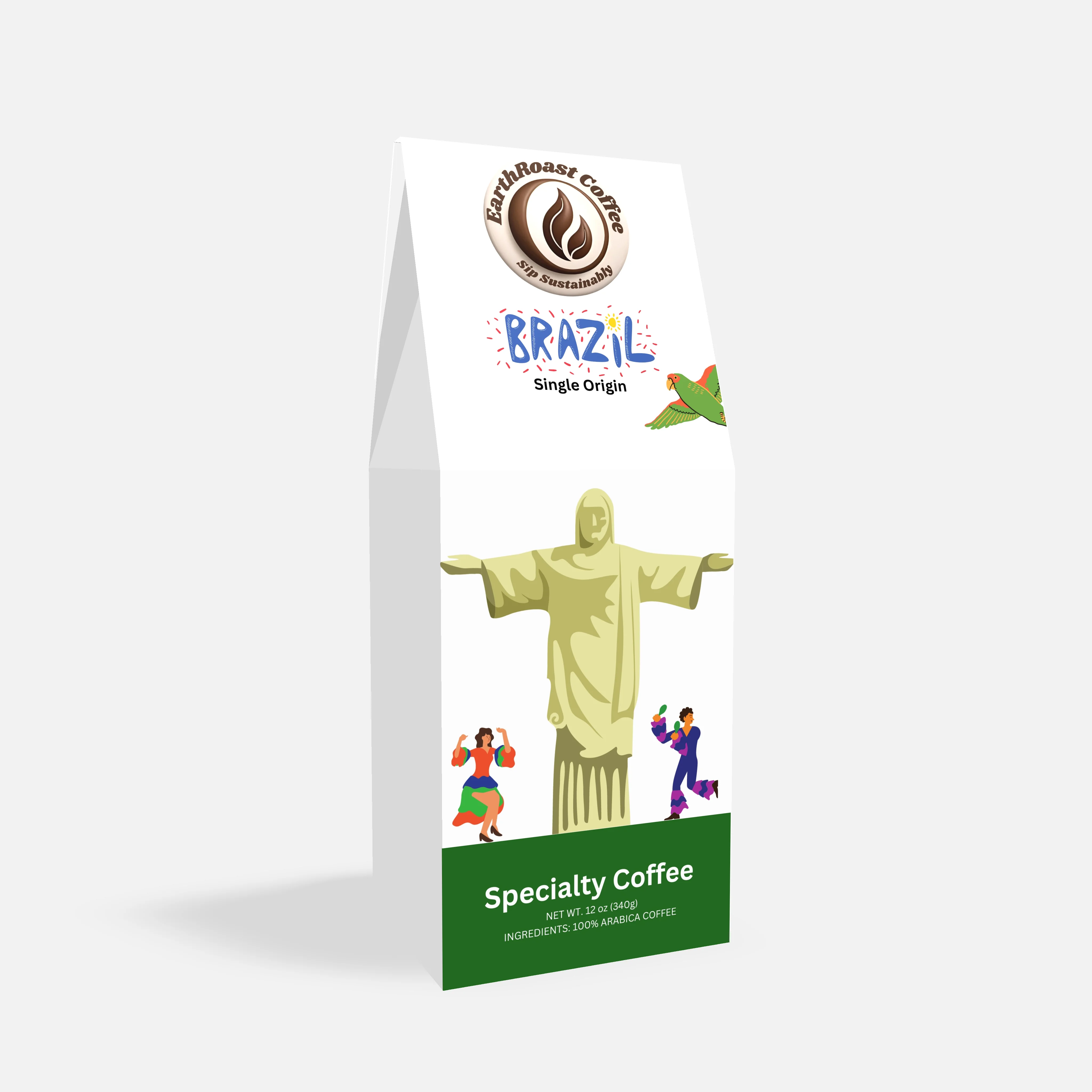 Brazil Single Origin medium roast from Brazil coffee box by EarthRoast Coffee - Product view 1