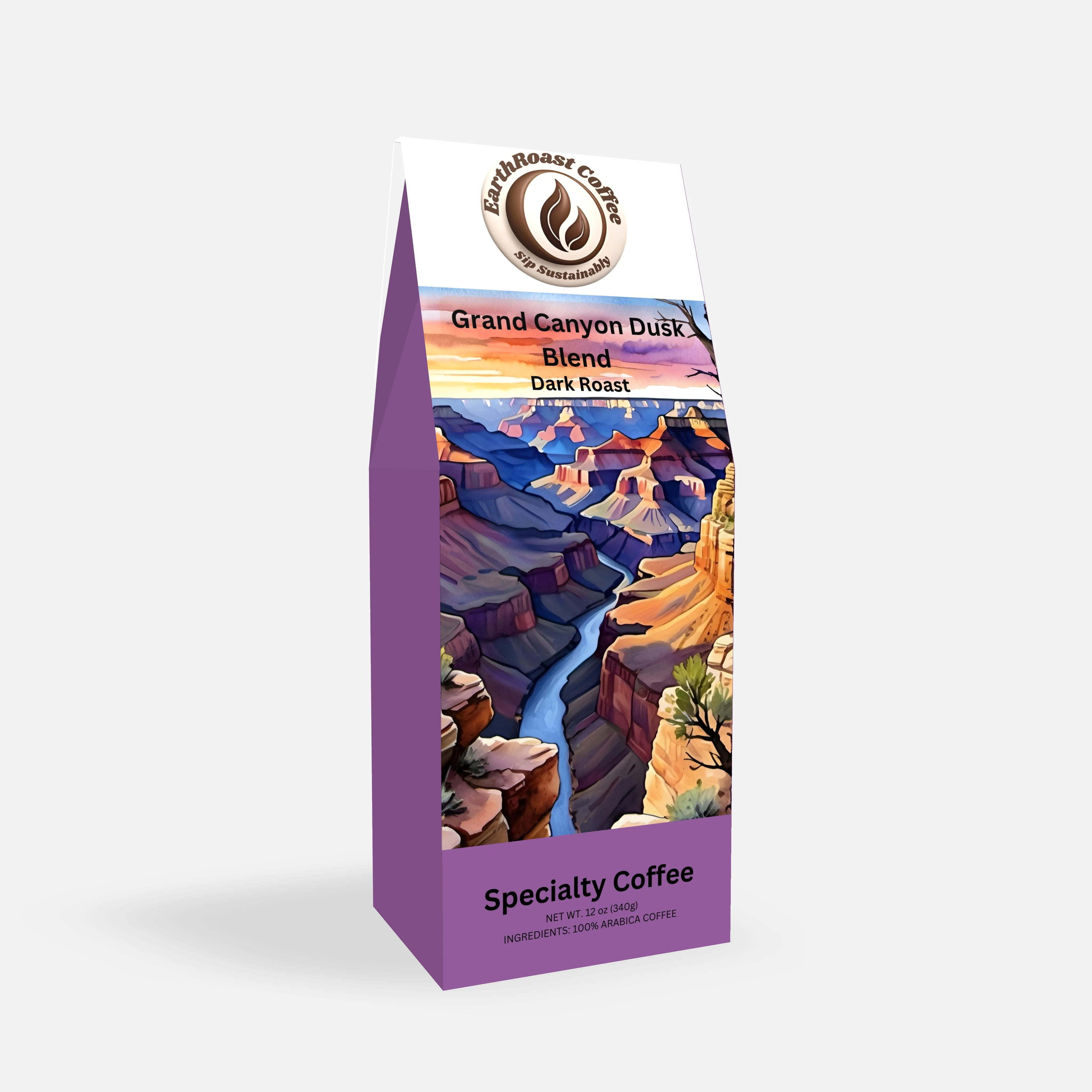 Grand Canyon Dusk Blend - Dark Roast dark roast coffee box by EarthRoast Coffee - Product view 1