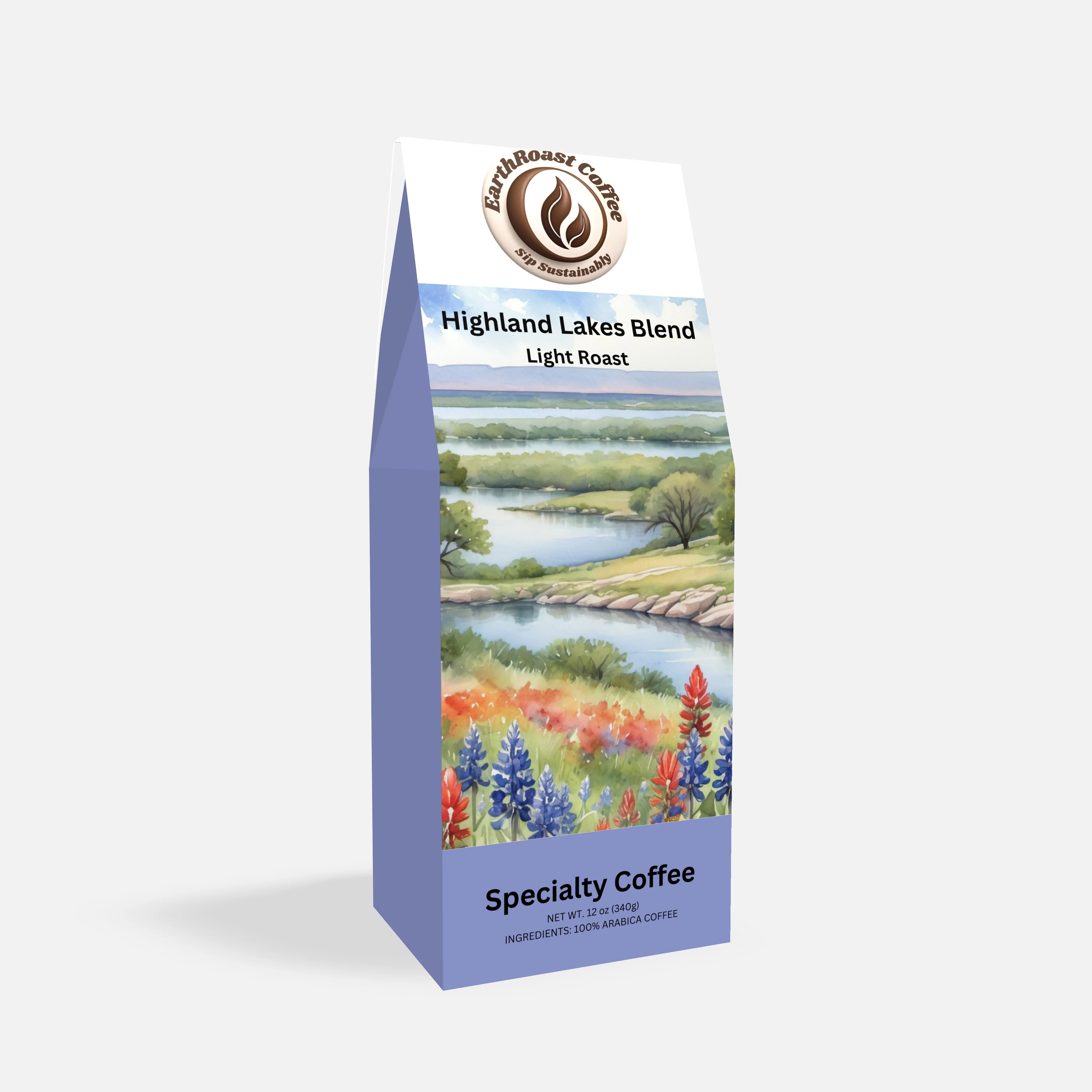 Highland Lakes Blend - Light Roast light roast coffee box by EarthRoast Coffee - Product view 1