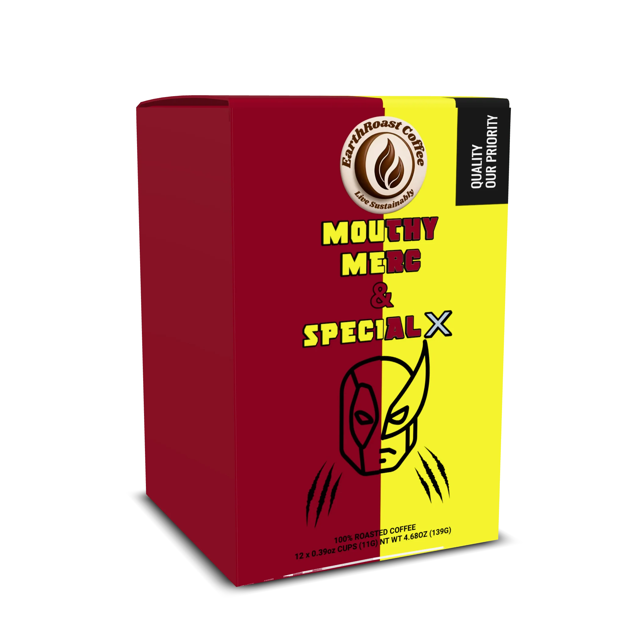 Mouthy Merc & Special X Coffee Pods dark roast coffee pods by EarthRoast Coffee - Product view 1