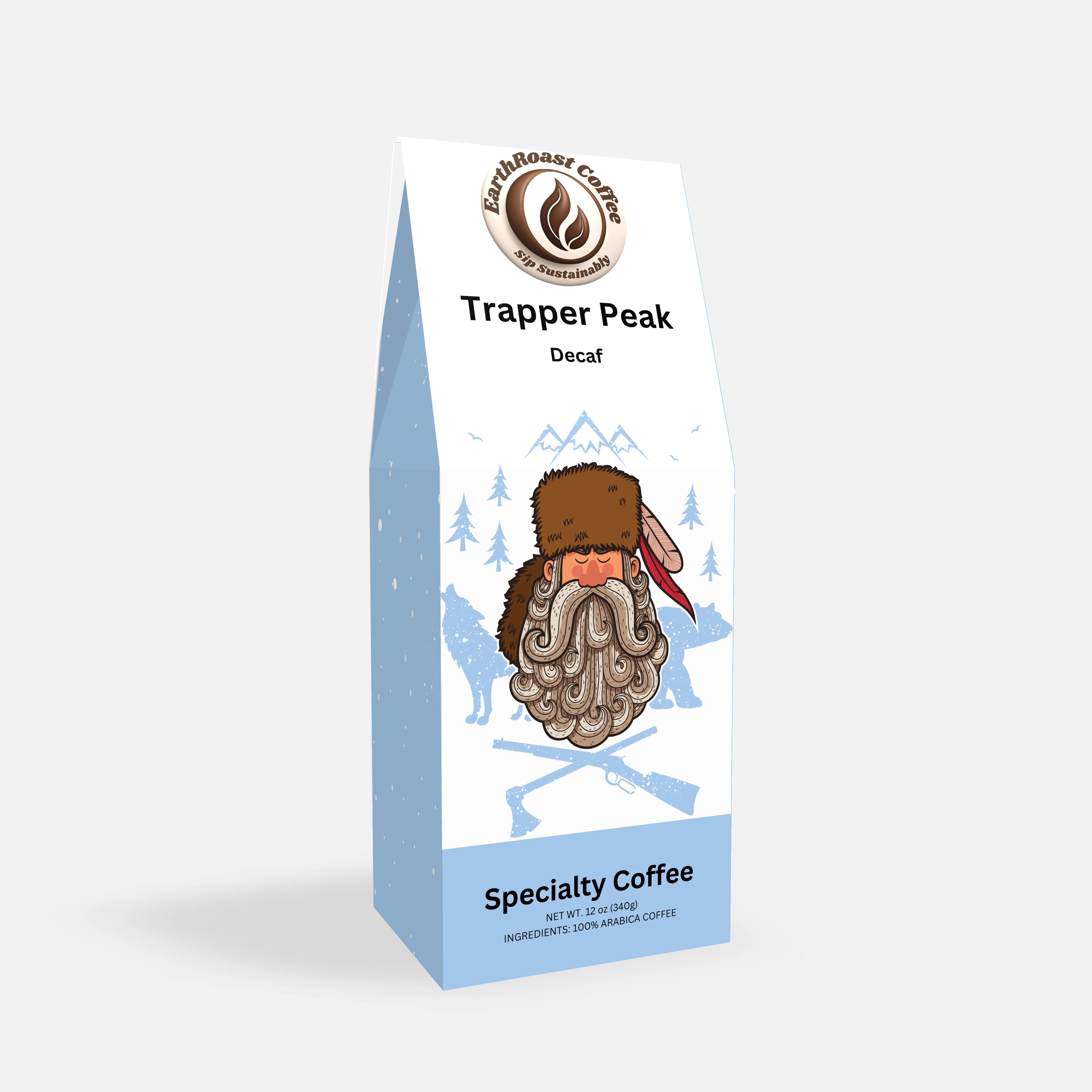 Trapper Peak - Decaf medium roast coffee box by EarthRoast Coffee - Product view 1